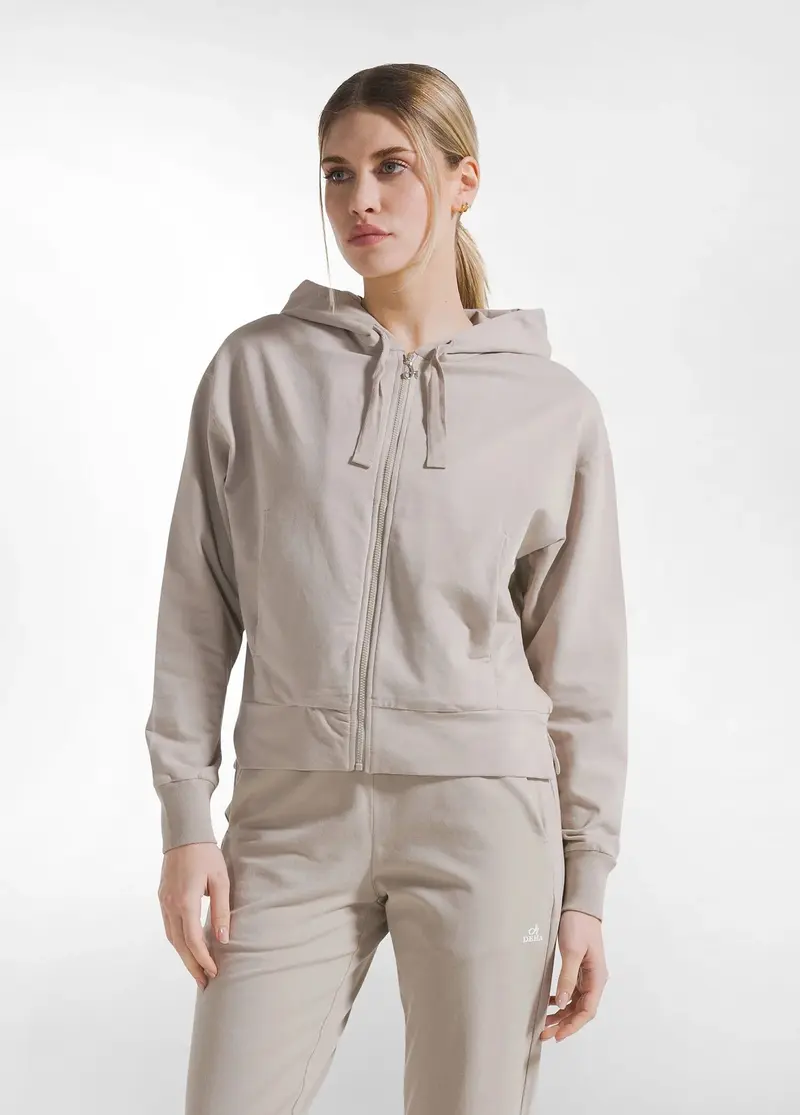 Felpa Zip Cappuccio Deha