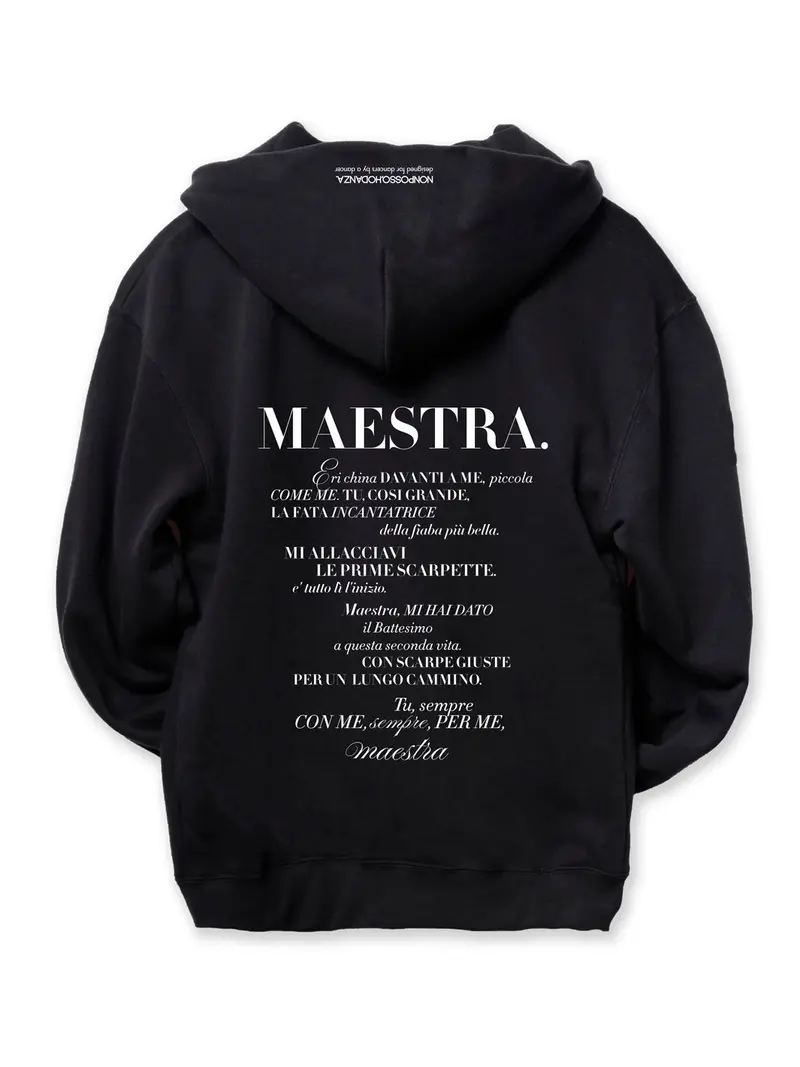 Felpa zip Maestra PERSONALIZZABILE