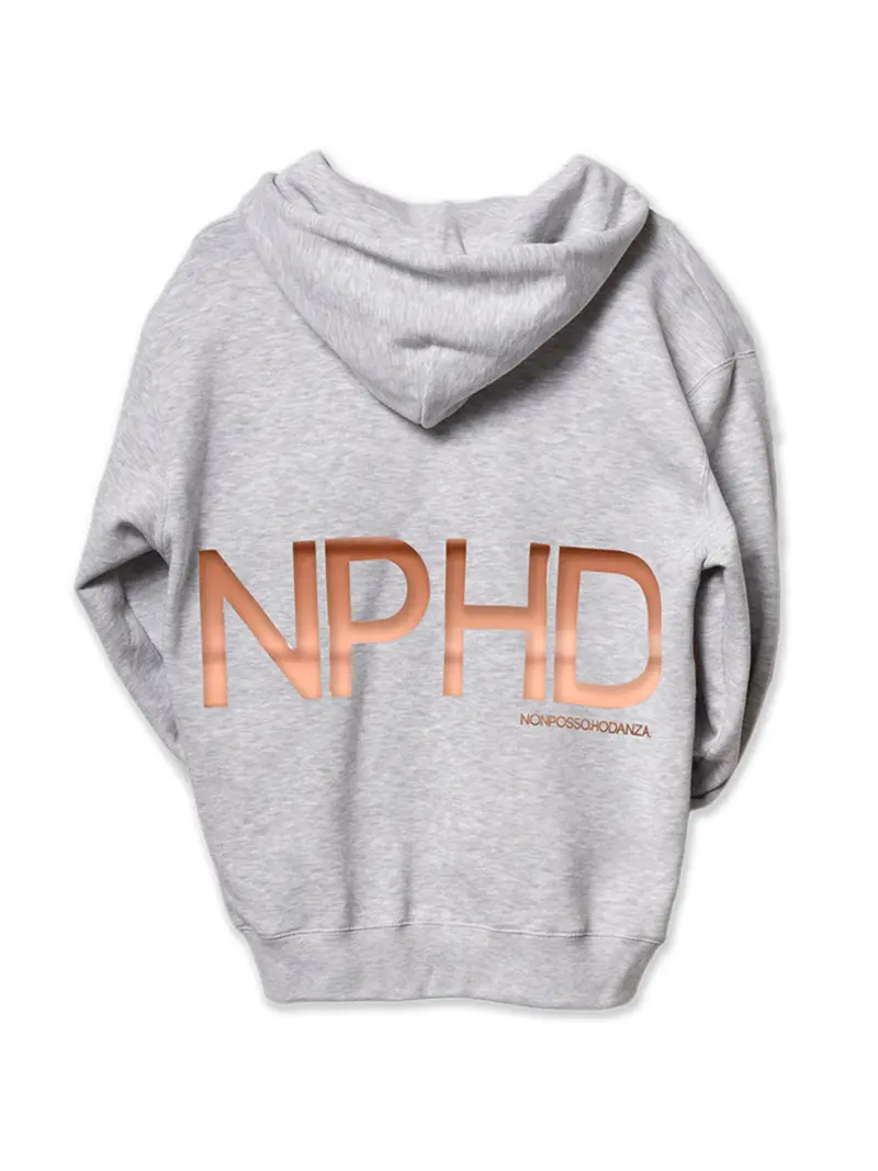 FELPA  zip NPHD grey logo oro/rosa • PERSONALIZZABILE