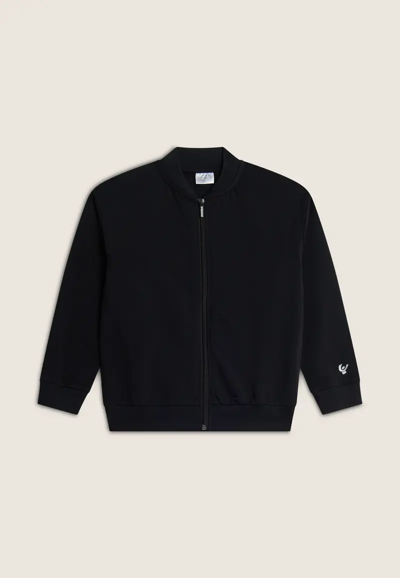 Felpa Zip stile Bomber da Bambina/Bambino in Cotone