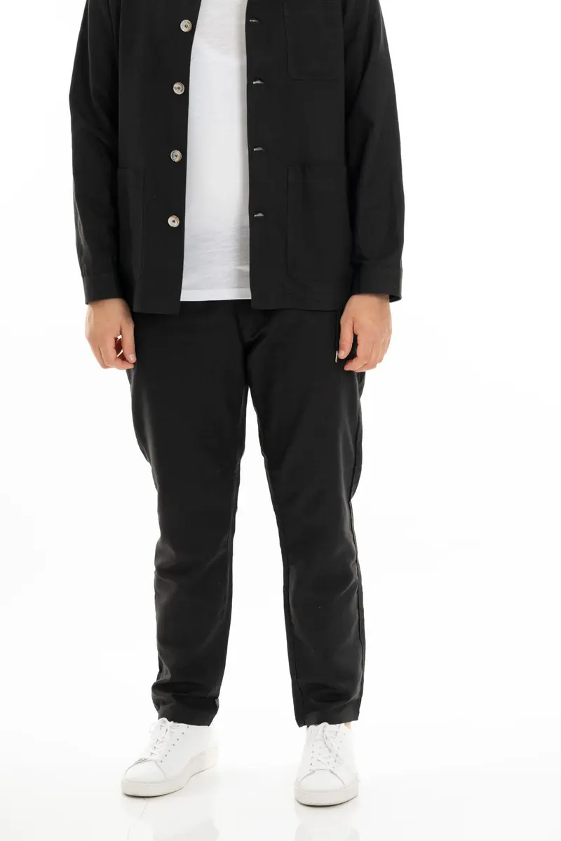 FIFTIETH PANTALACCIO UOMO IN LINO SAND NER