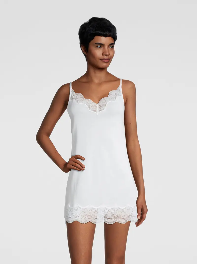 Filoscozia Spaghetti Babydoll with Leavers Lace 7004