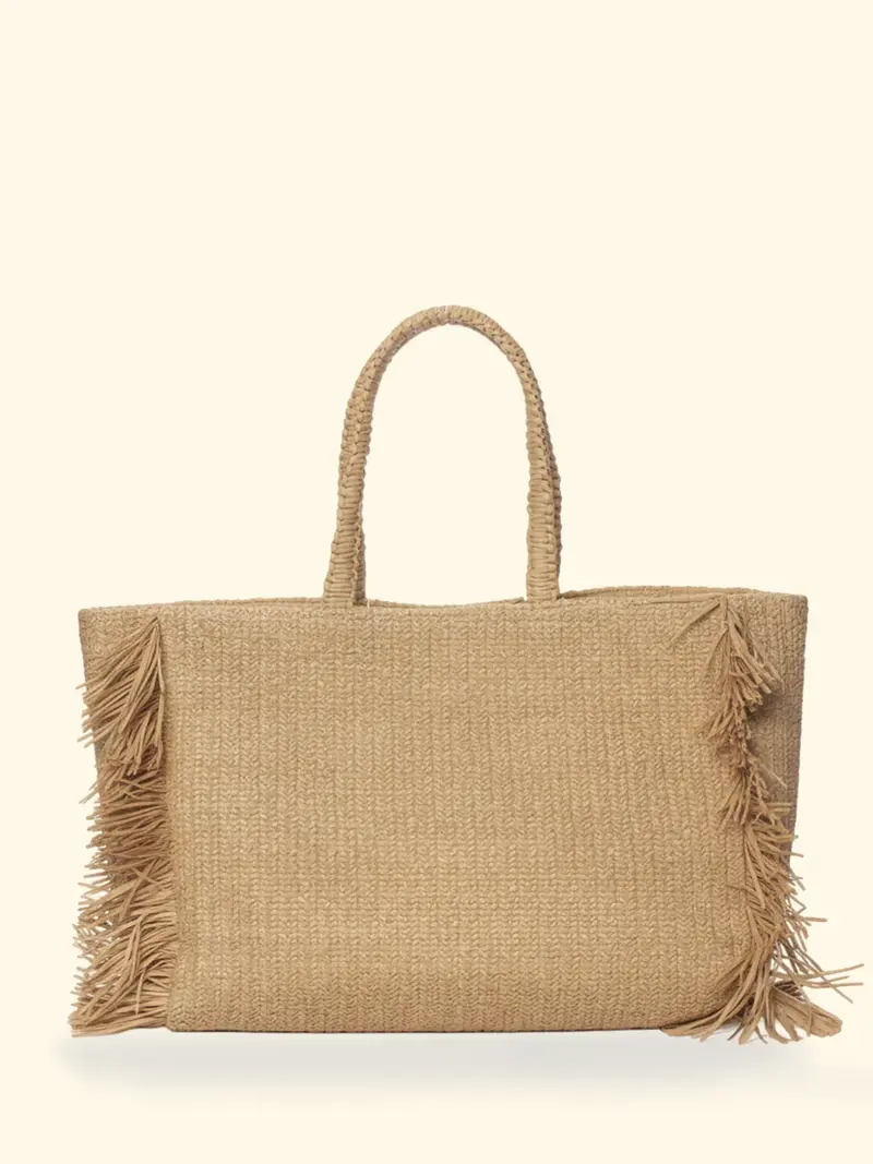 FK Maxi Bag con frange Donna F**K Beige SW0040BG