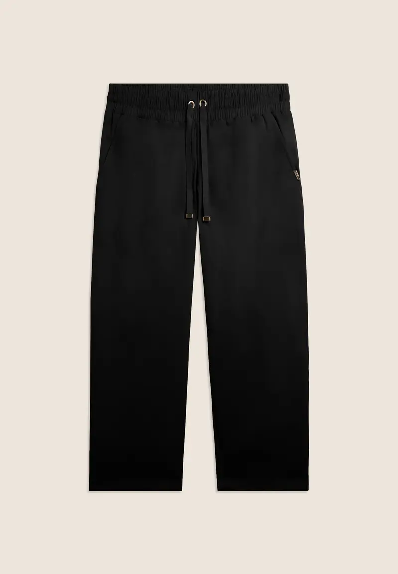 FREDDY PANTALONI CROPPED IN POPELIN ELASTICIZZATO S26WSLP15 N