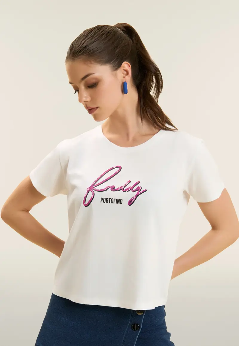 FREDDY T-SHIRT CON LOGO FREDDY FLOREALE S26WTEET2 WF