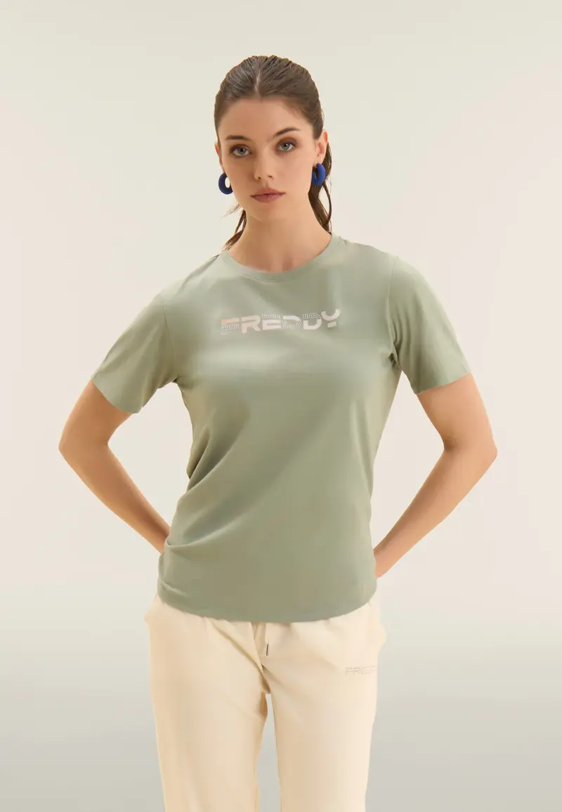 FREDDY T-SHIRT GIROCOLLO CON LOGO FREDDY S26WCRT2 V96