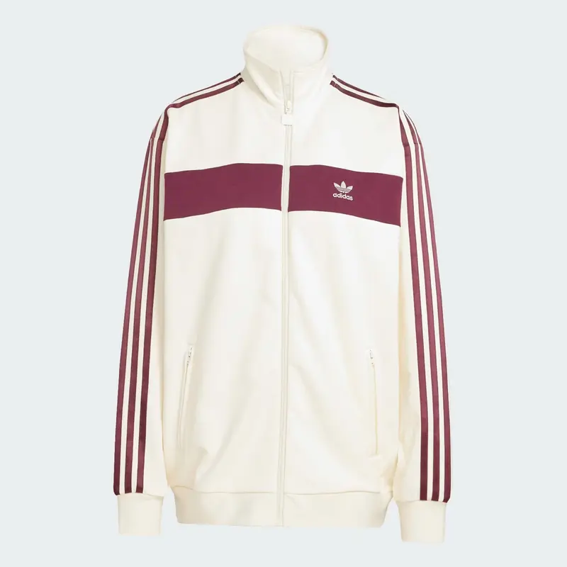 GIACCA ADIDAS ORIGINALS TRACK TOP COLORBLOCK BEIGE E BORDEAUX