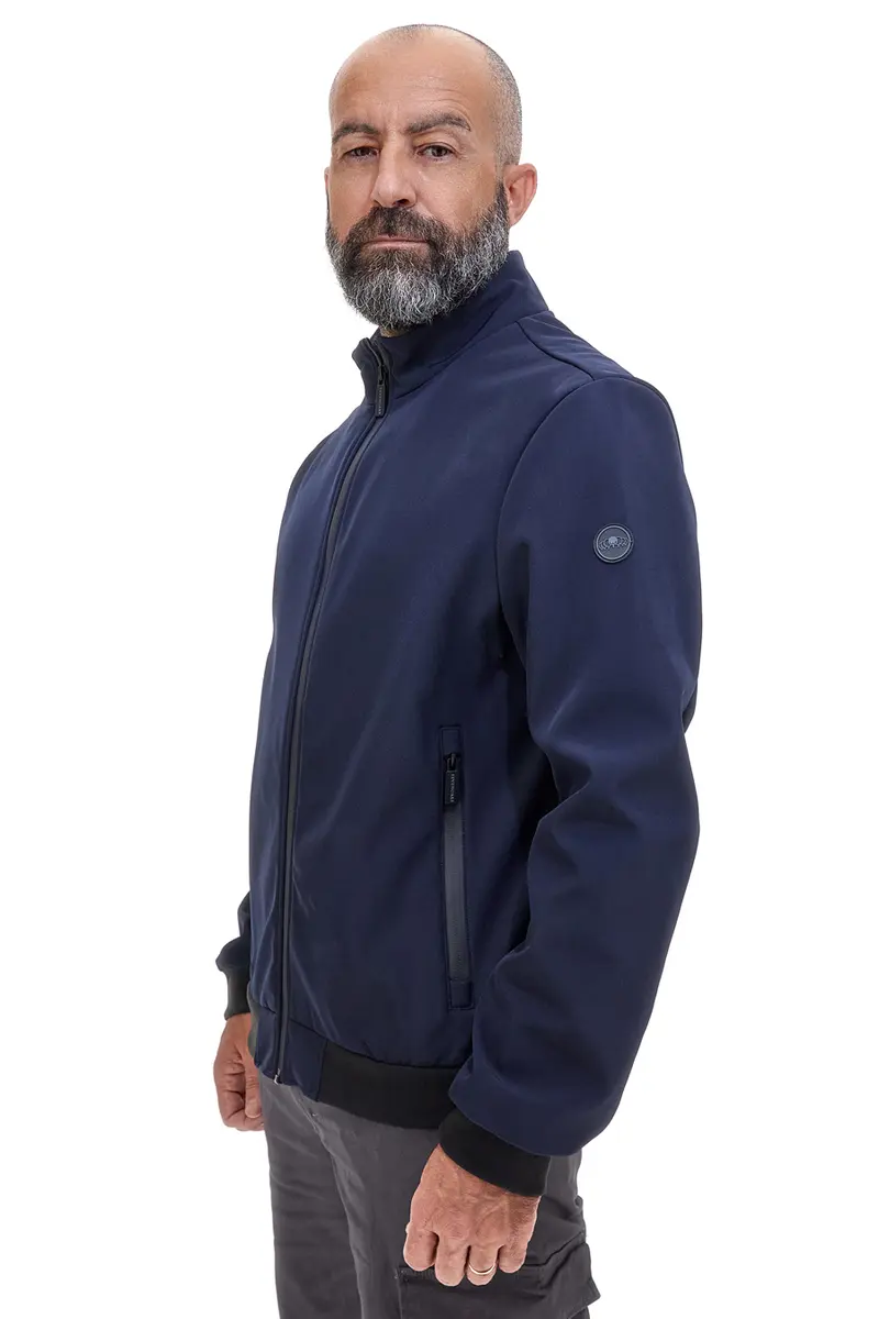 Giubbino blu con zip e polsini elasticizzati Sevenoaks 21
