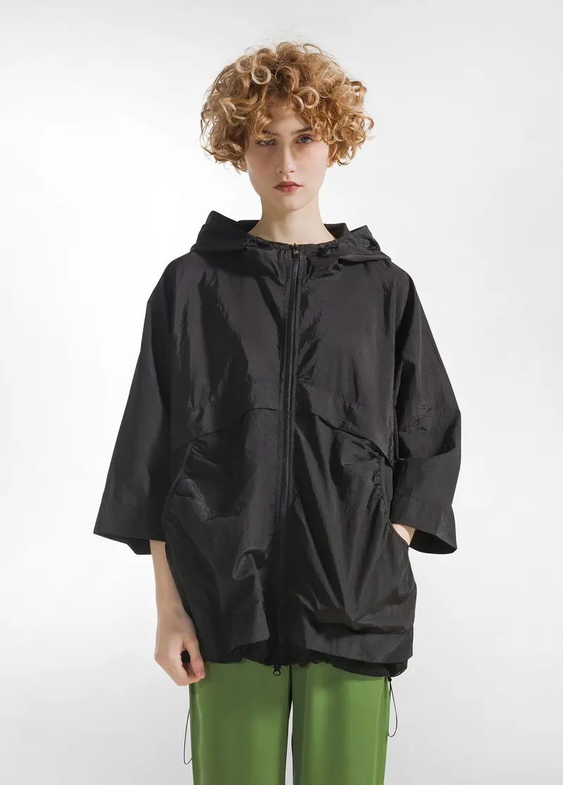 GIUBBINO OVER IN NYLON NERO