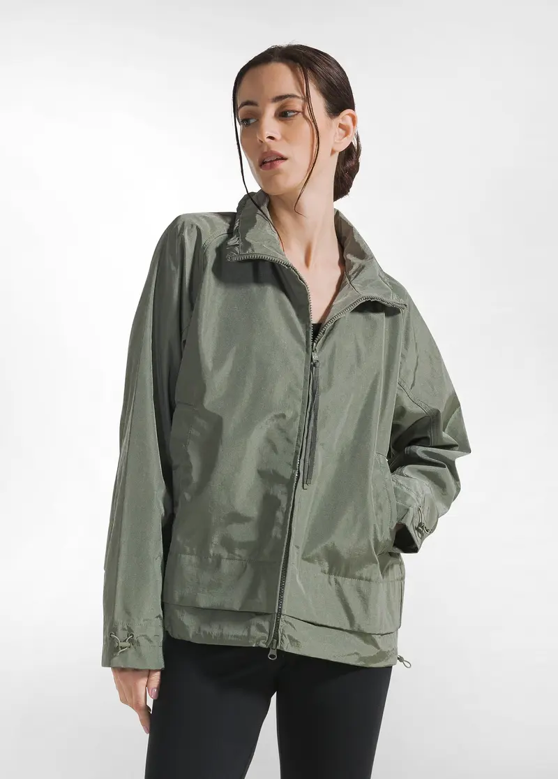 GIUBBOTTO IN NYLON ACCOPPIATO VERDE
