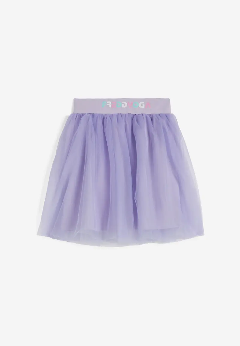 Gonna da bambina con sopragonna in tulle colore pastello
