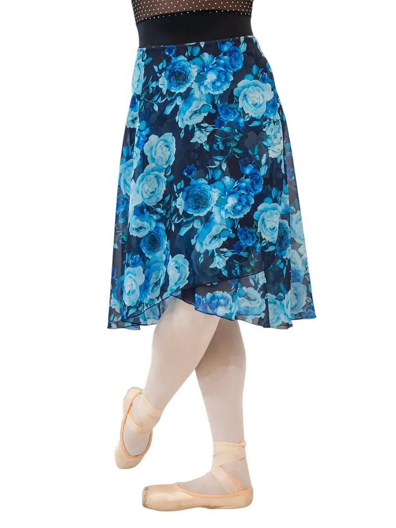 Gonna Danza Blu a Fiori a Portafoglio MP310