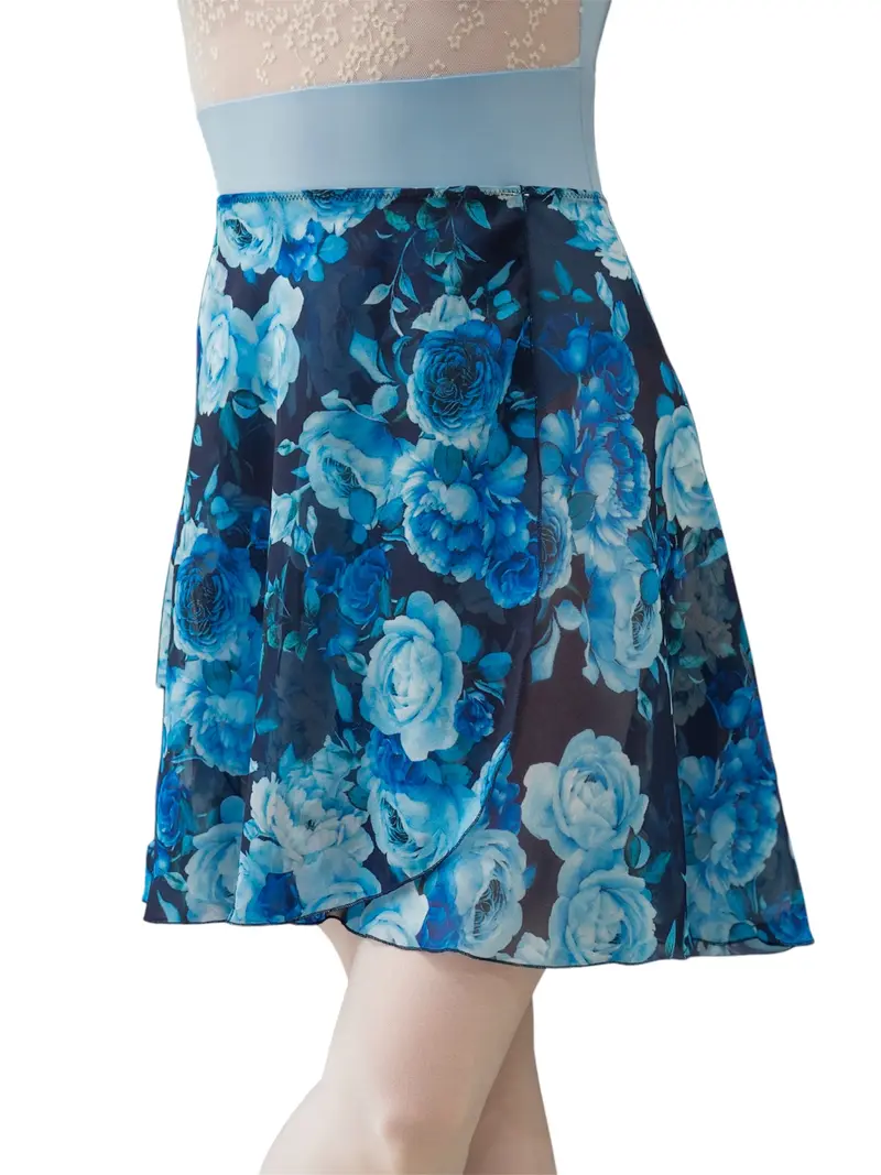 Gonna Danza Blu a Fiori a Portafoglio MP339