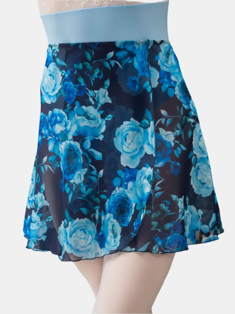 Gonna Danza Blu a Fiori a Portafoglio MP345