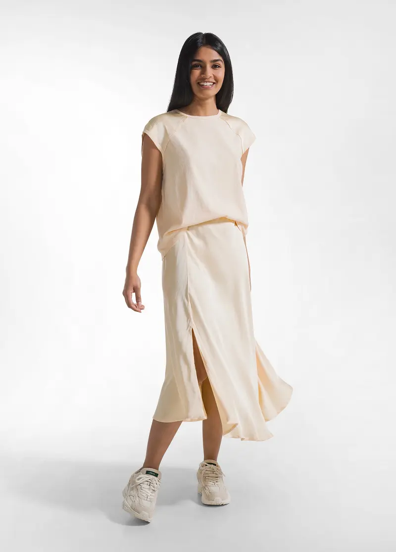 GONNA IN SATIN ROSA
