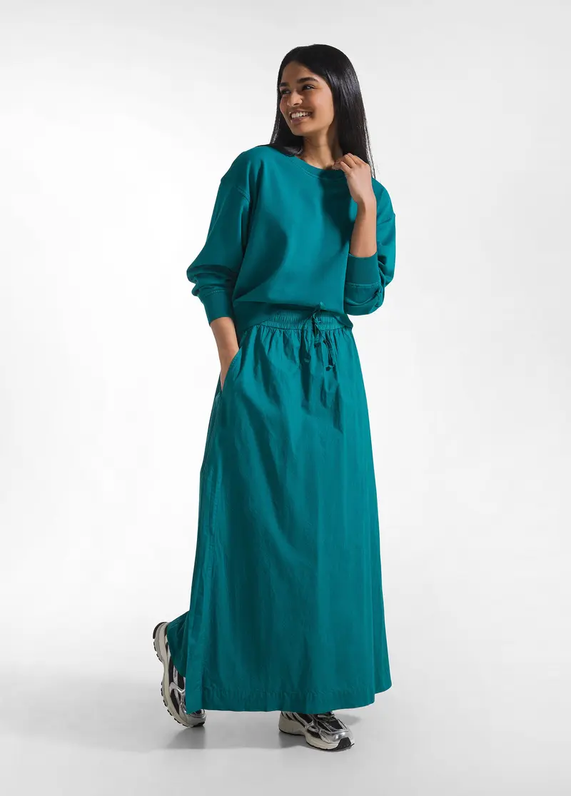 GONNA MAXI IN POPELINE EFFETTO PARACHUTE VERDE