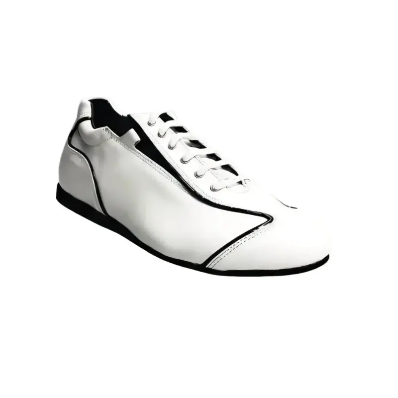 HABANA (Ivan) - Sneaker in Pelle Bianca Profili Neri Suola in Microlight Extraconfort - Salsa