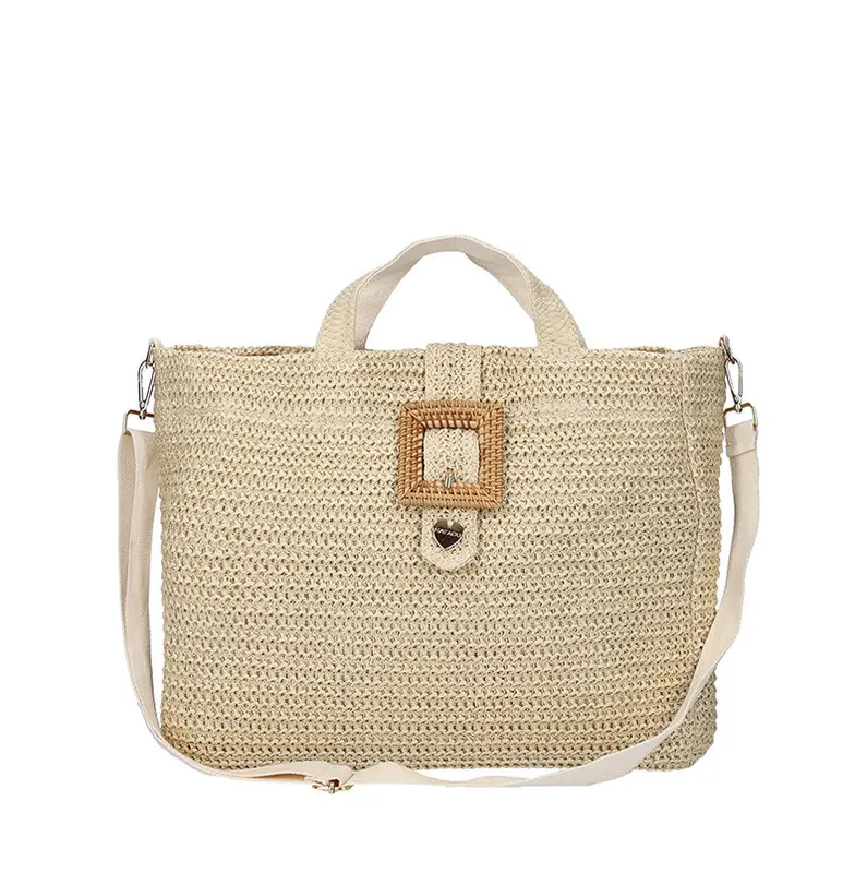 HATYOU BORSA IN PAGLIA CON CHIUSURA FIBBIA BP0315 NAT
