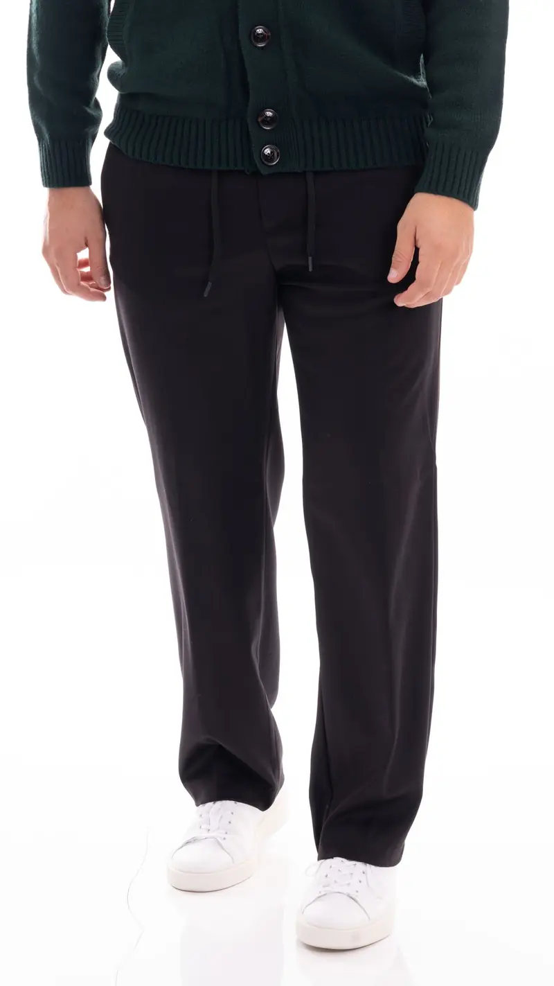 HYPS PANTALONE UOMO ENNA IN FRESCO LANA ENNA 06 NER