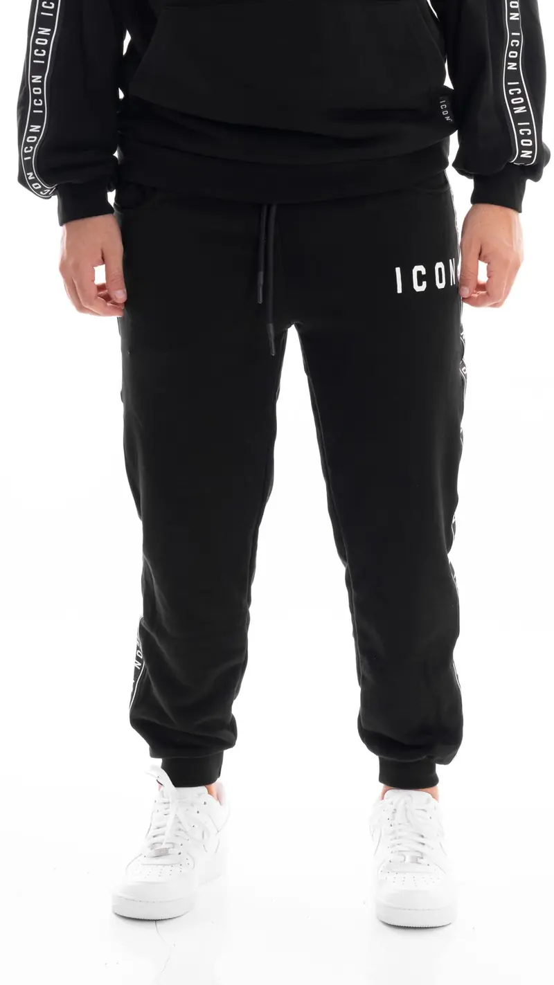 ICON JOGGER CON BANDE LATERALI UOMO IU9210P NER