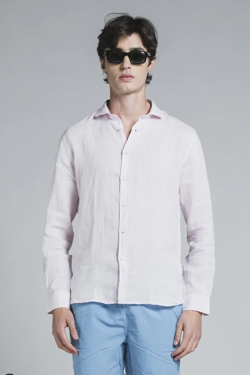 IMPURE CAMICIA CON COLLETTO FRANCESE UOMO 100% LINO RILEY LINC75
