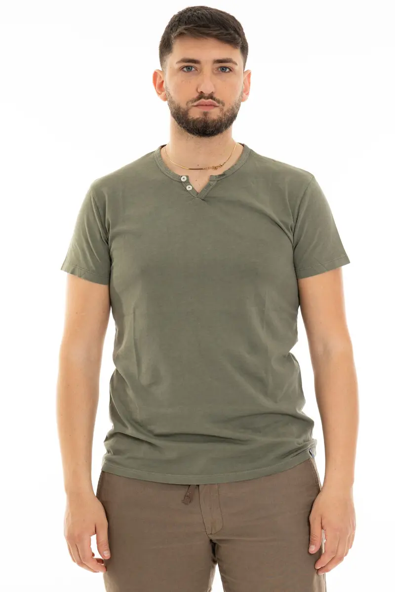 IMPURE SHORT SLEEVE IN JERSEY CON SCOLLO A V UOMO