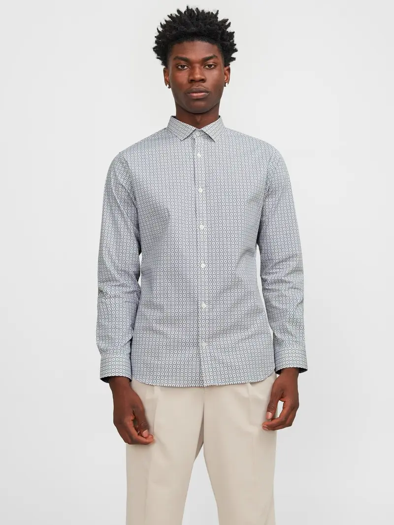 JACK&JONES CAMICIA BLABLACKPOOL STRETCH SHIRT LONG SLEEVES UOMO 12251125 TPS