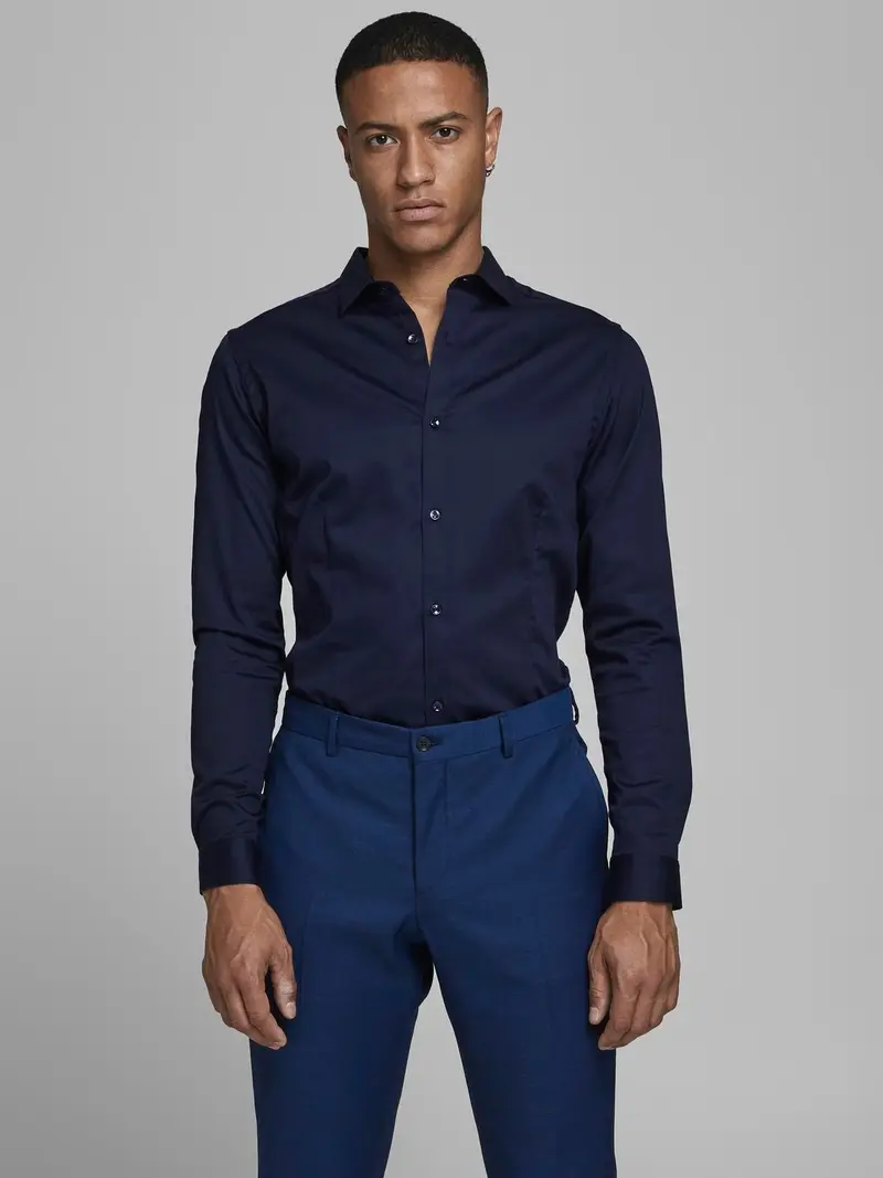 JACK&JONES CAMICIA MANICA LUNGA PARMA 12097662 NVB