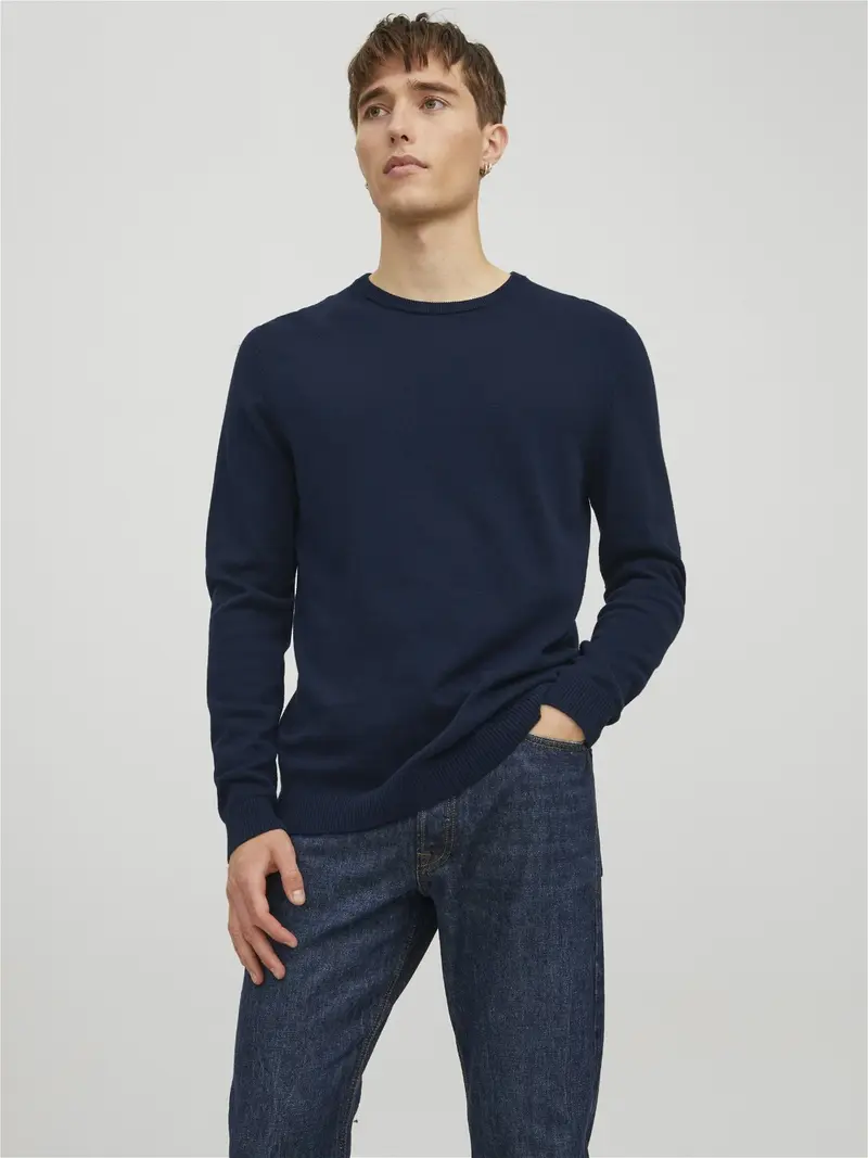 JACK&JONES M BASIC KNIT CREW NECK NOOS 12137190