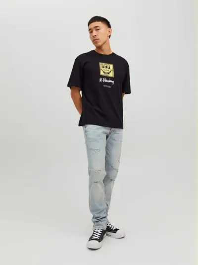 JACK&JONES M KEITHHARING FRONT TEE SS 12230685