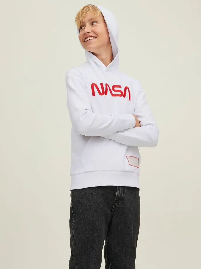 JACK&JONES NASA LOGO SWEAT HOOD JR 12217018