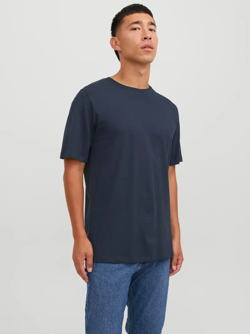 JACK&JONES T-SHIRT BASIC IN COTONE ORGANICO 12156101 NVB