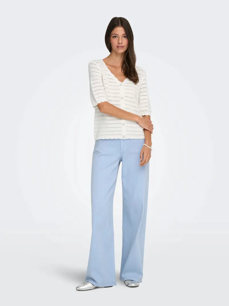 JACQUELINE DE YONG ANJA CARDIGAN CON SCOLLO A V 15366211 CLD