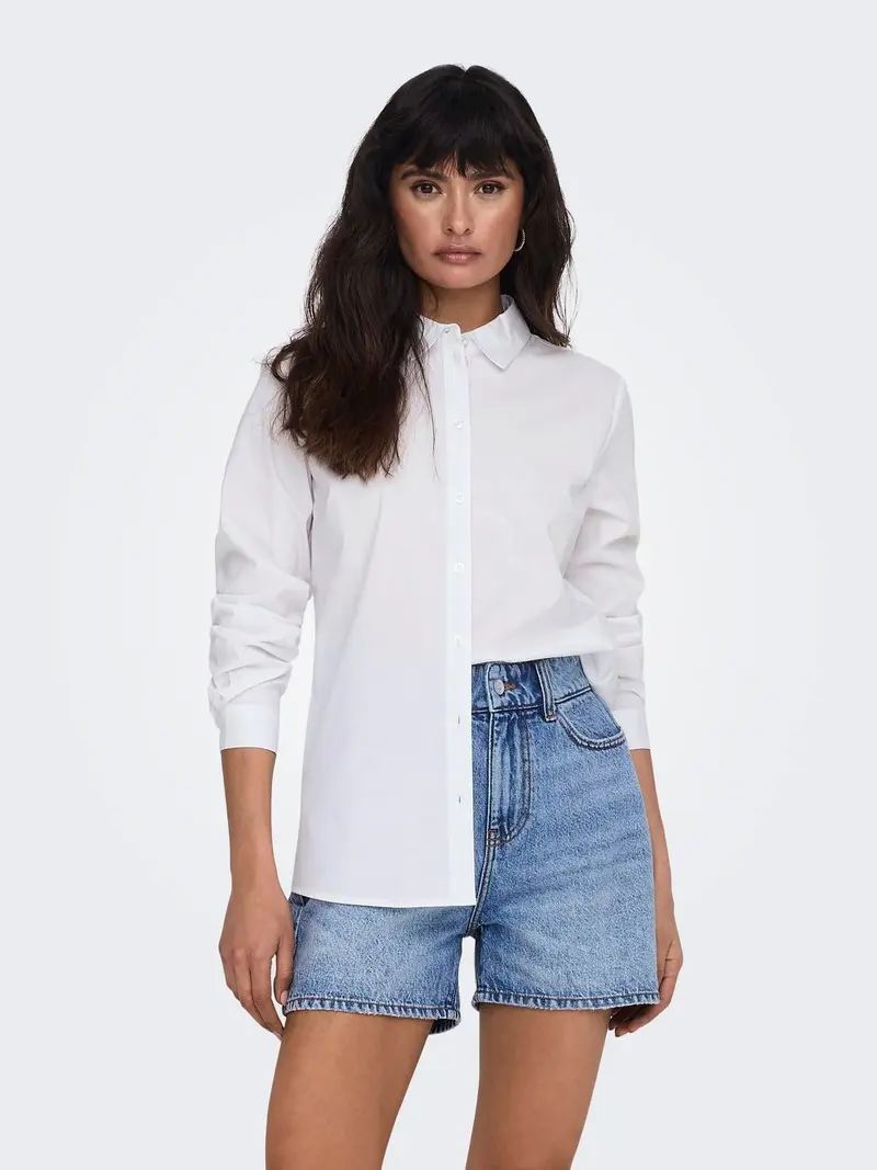 JACQUELINE DE YONG CAMICIA MIO LONG SLEEVES SHIRT DONNA 15149877 WHT
