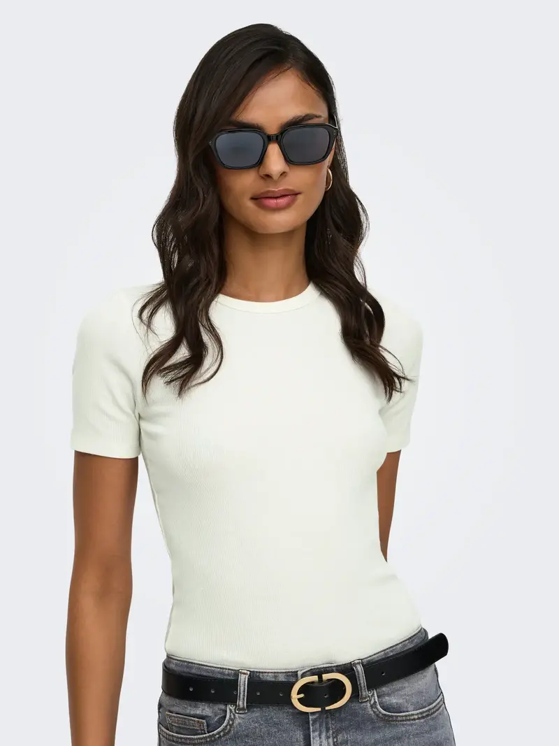 JACQUELINE DE YONG LUCKY T-SHIRT GIROCOLLO 15352288 CLD