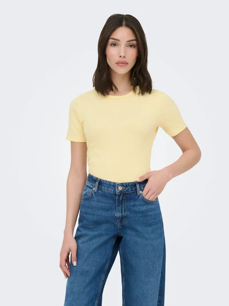 JACQUELINE DE YONG LUCKY T-SHIRT GIROCOLLO 15352288 PYW