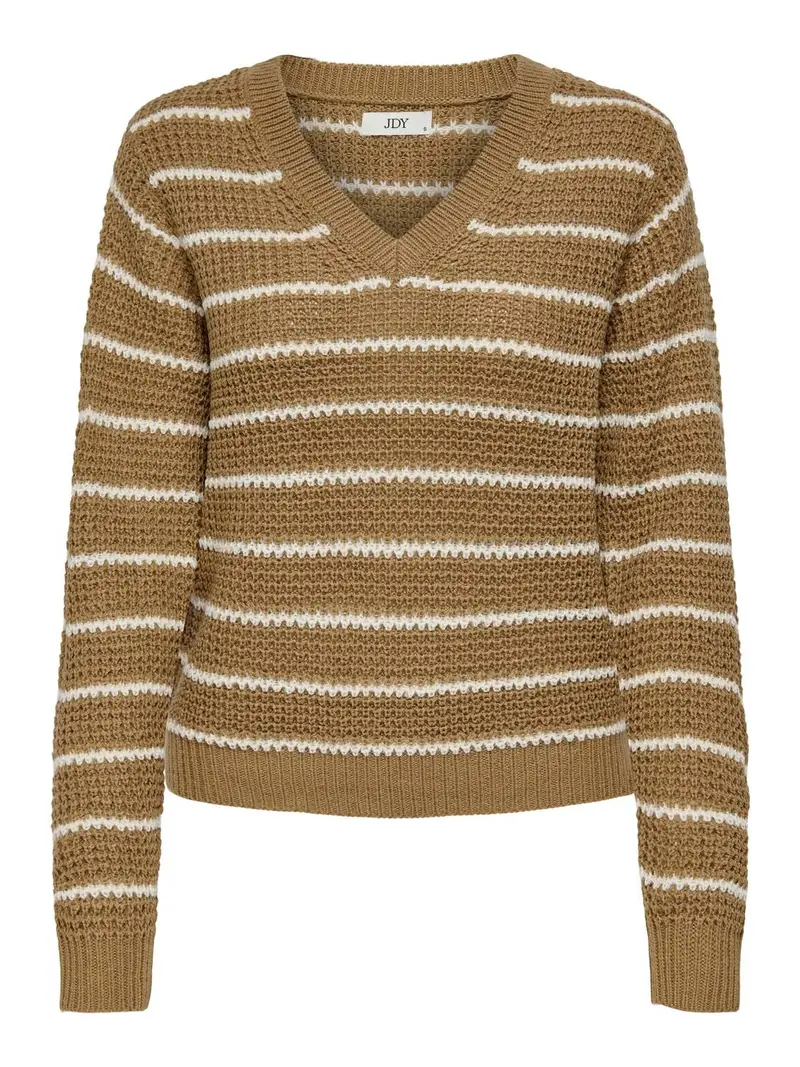 JACQUELINE DE YONG MAGLIONE ELLEN NECK STRIPE SCOLLO A V DONNA 15328337 MBL
