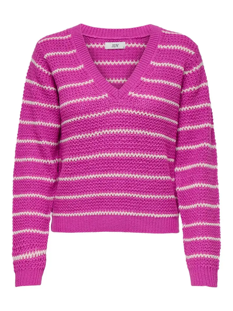 JACQUELINE DE YONG MAGLIONE ELLEN NECK STRIPE SCOLLO A V DONNA 15328337 RSV