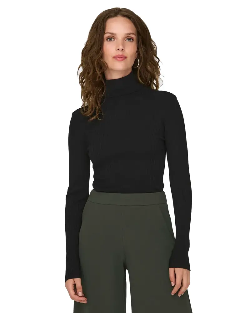 JACQUELINE DE YONG MAGLIONE PLUM COLLO ALTO DONNA 15328328 BLK