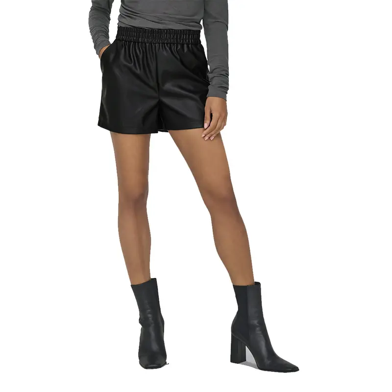 JACQUELINE DE YONG PANTALONCINI ALAIA IN PELLE DONNA 15328310 BLK