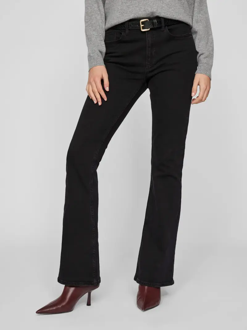 JACQUELINE DE YONG PRETTY LEGGINS A ZAMPA IN COTONE 15372807 BLK