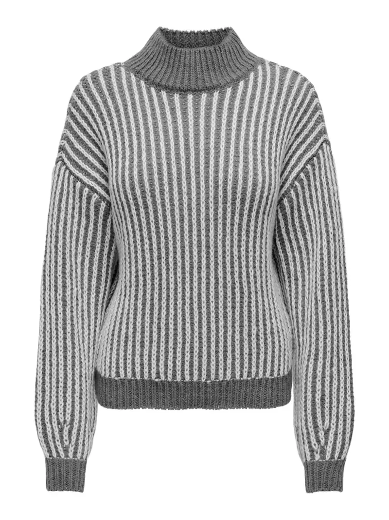 JACQUELINE DE YONG PULLOVER ALLY MANICA LUNGA DONNA (DECEMBER SKY/CLOUD DANCER) 15328368 DSC