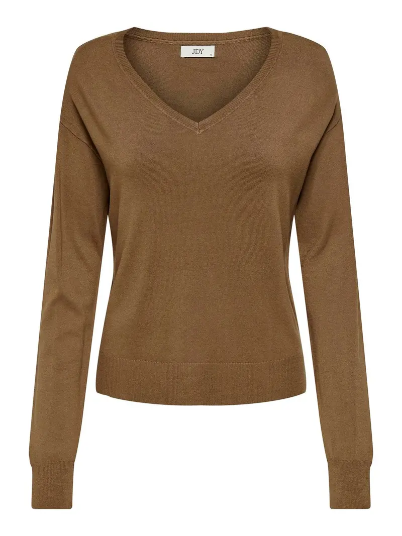 JACQUELINE DE YONG PULLOVER BASICA SCOLLO A V DONNA 15320756 MBL