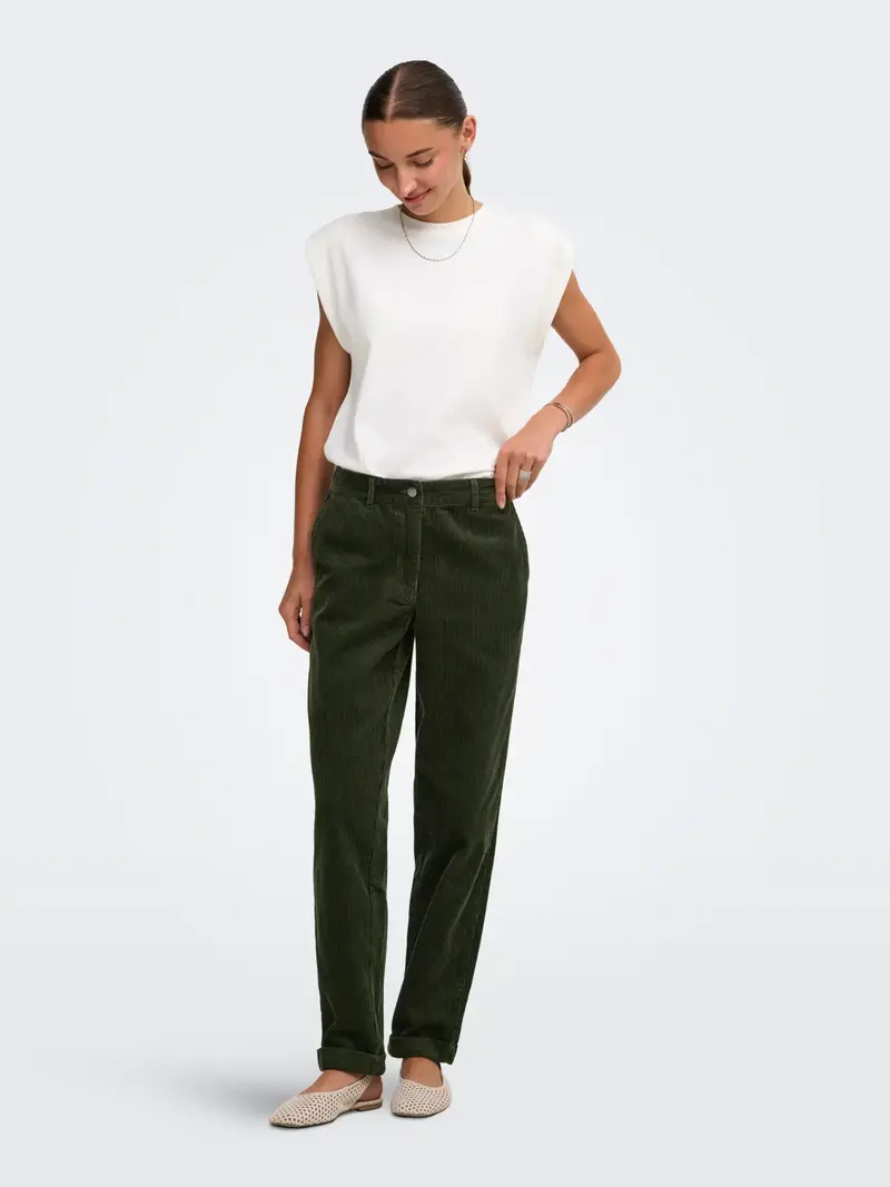 JACQUELINE DE YONG SHIRAZ PANTALONE IN VELLUTO A COSTINE 15376602 FNH