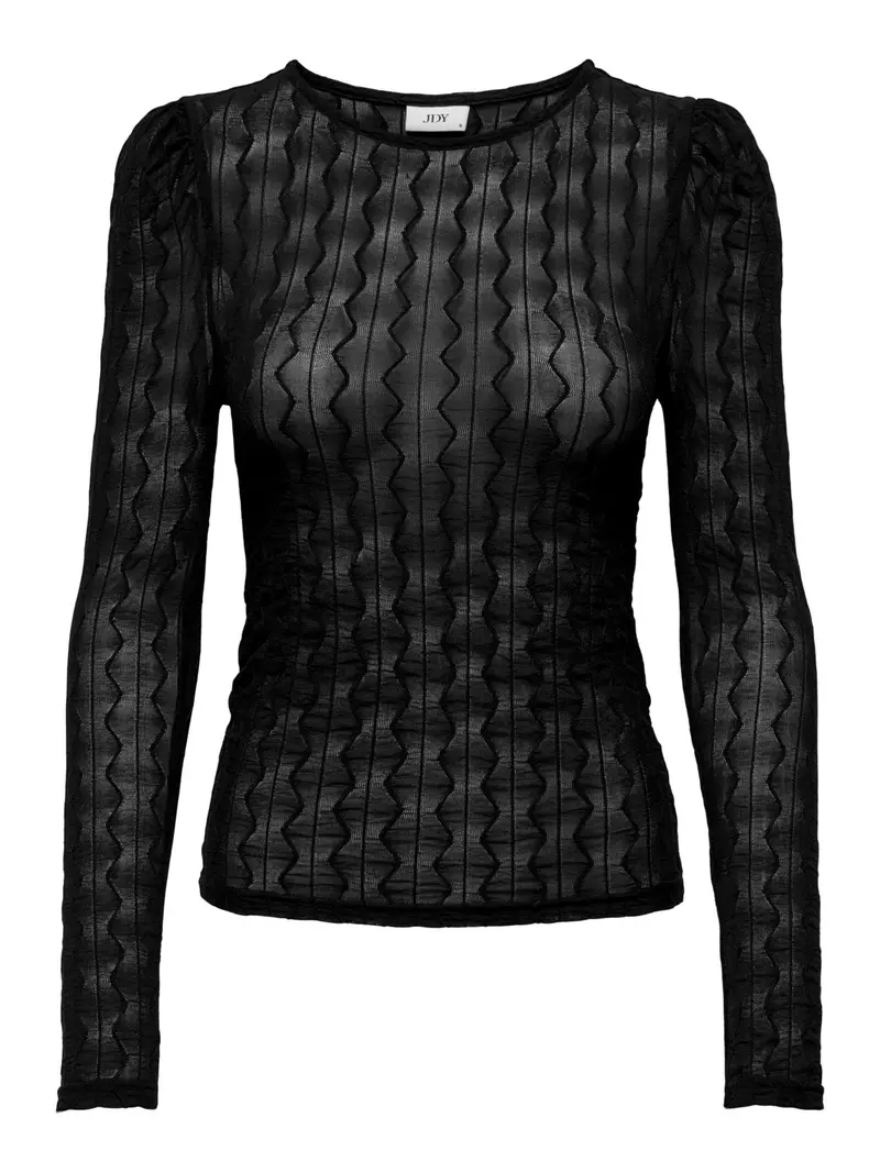 JACQUELINE DE YONG T-SHIRT BADU LONG SLEEVE TOP DONNA 15308365 BLK