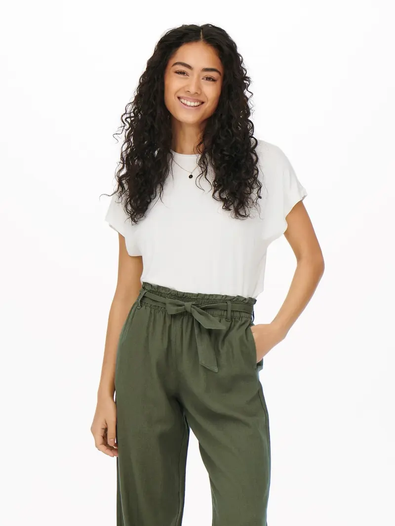 JACQUELINE DE YONG T-SHIRT NELLY SHORT SLEEVES O-NECK TOP DONNA 15257232 CLD