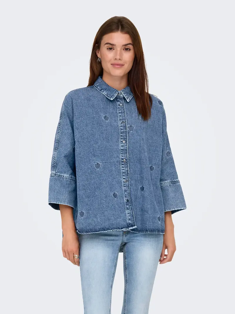 JACQUELINE DE YONG TAILLE CAMICIA TESSUTO TRAFORATO 15292179 VIG