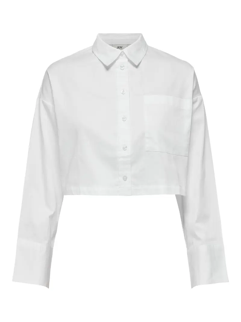 JACQUELINE DE YONG W CAMICIA WILLOW LONG SLEEVES CROPPED 15317427 WHT