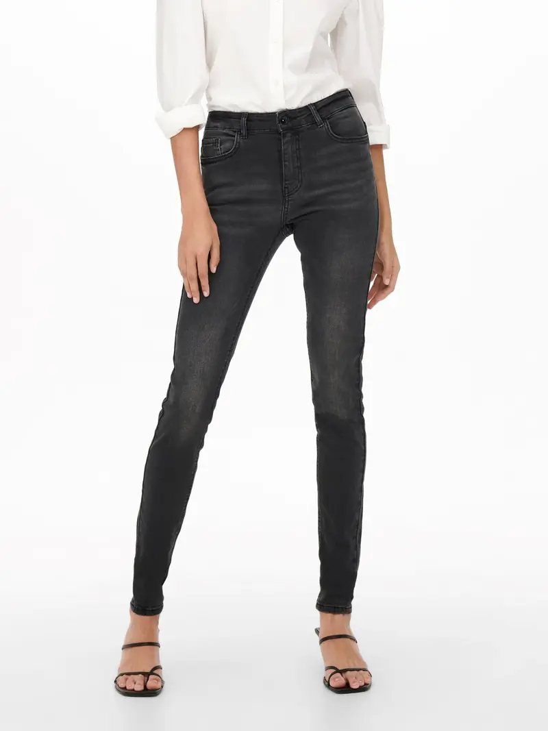 JACQUELINE DE YONG W JEANS BLUME MID WAIST SKINNY 15274411 BKD