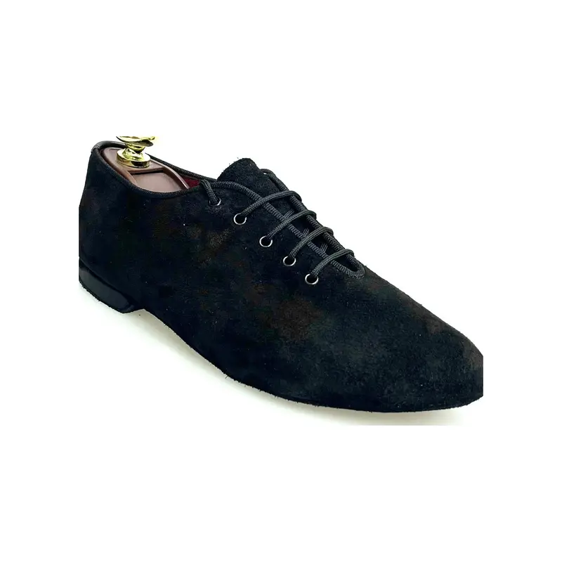 Jazz 04 - Scarpa Jazz Confort in Camoscio Nero - Salsa